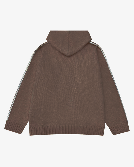 CLASSIC KNITTED HOODIES (BROWN)