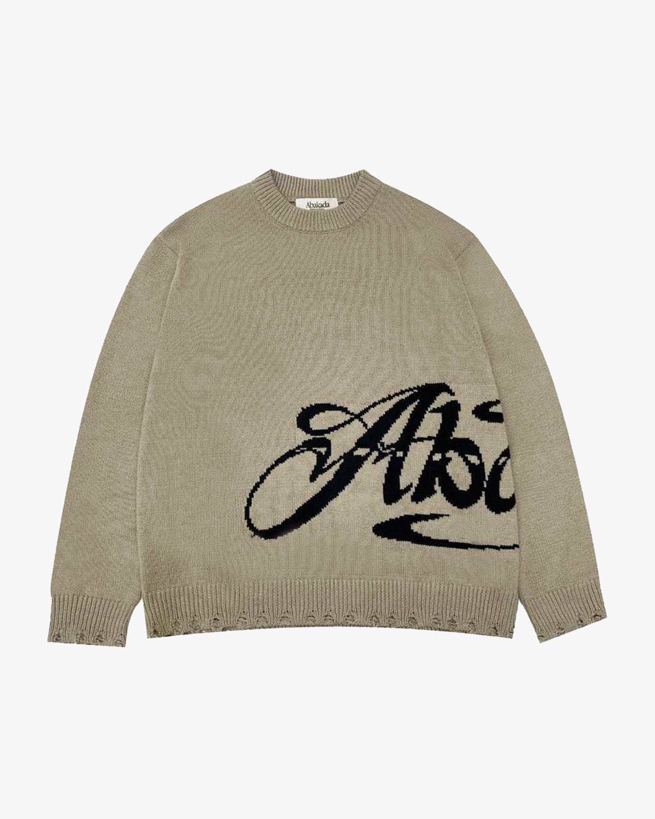 SCRIPT KNITTED SWEATSHIRT (KHAKI)