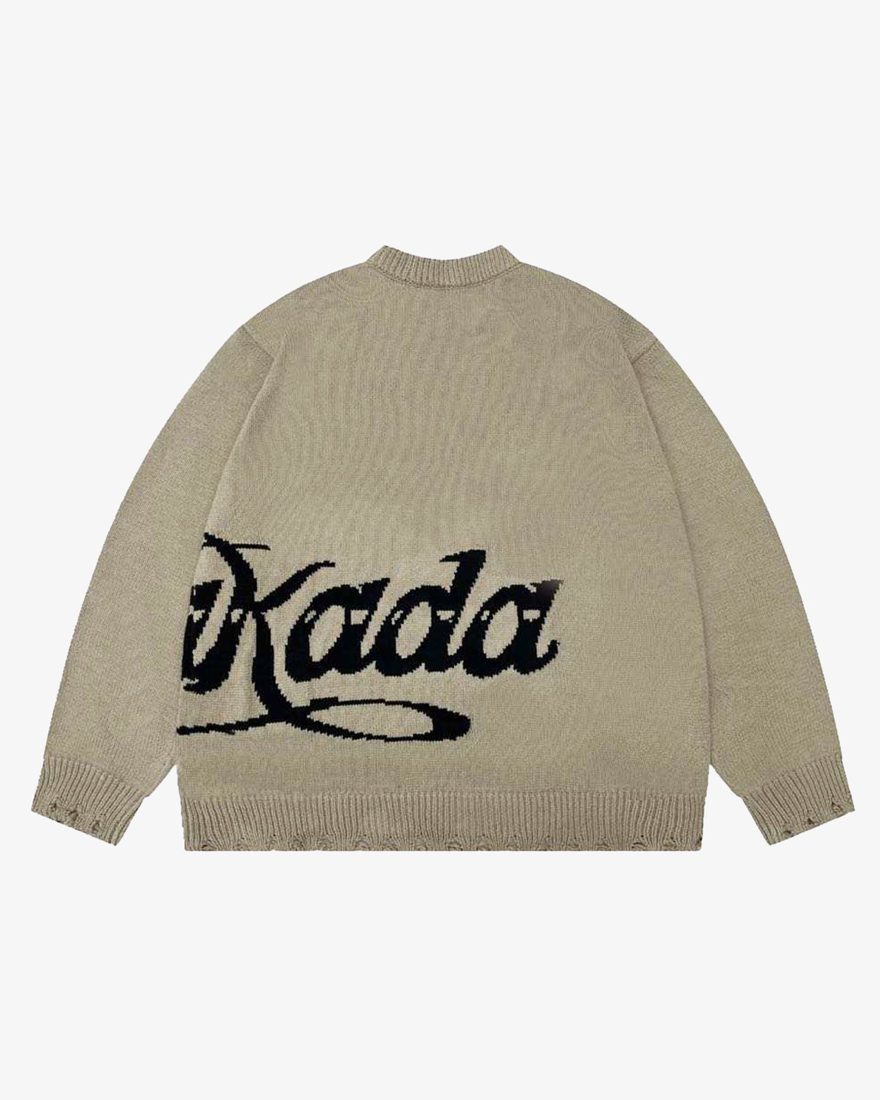 SCRIPT KNITTED SWEATSHIRT (KHAKI)