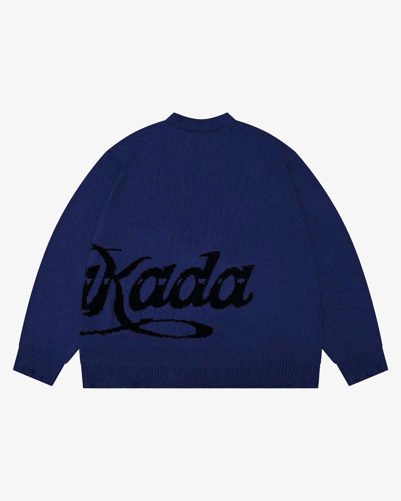 SCRIPT KNITTED SWEATSHIRT (BLUE)