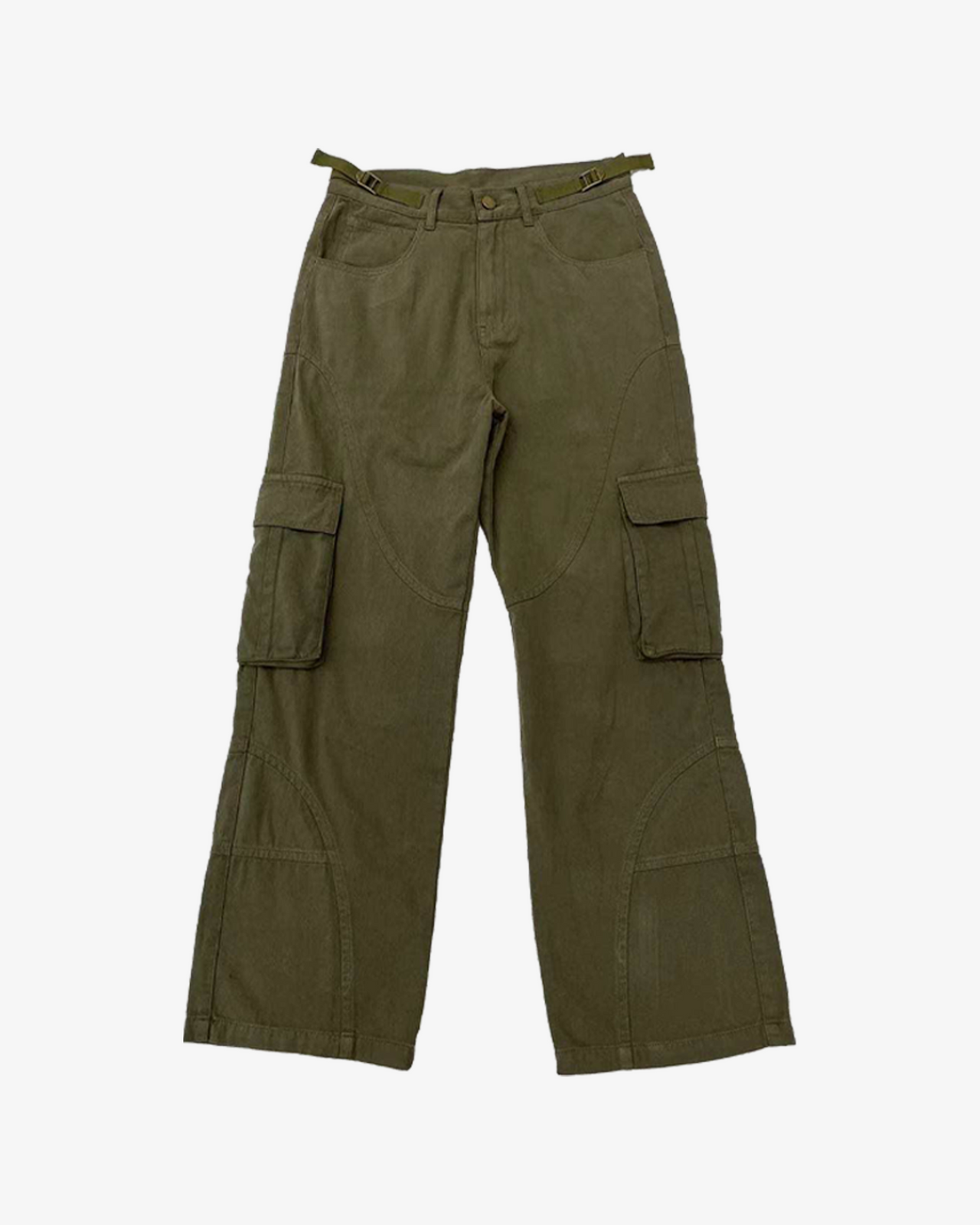 CARGO BAGGY PANTS (ARMY GREEN)