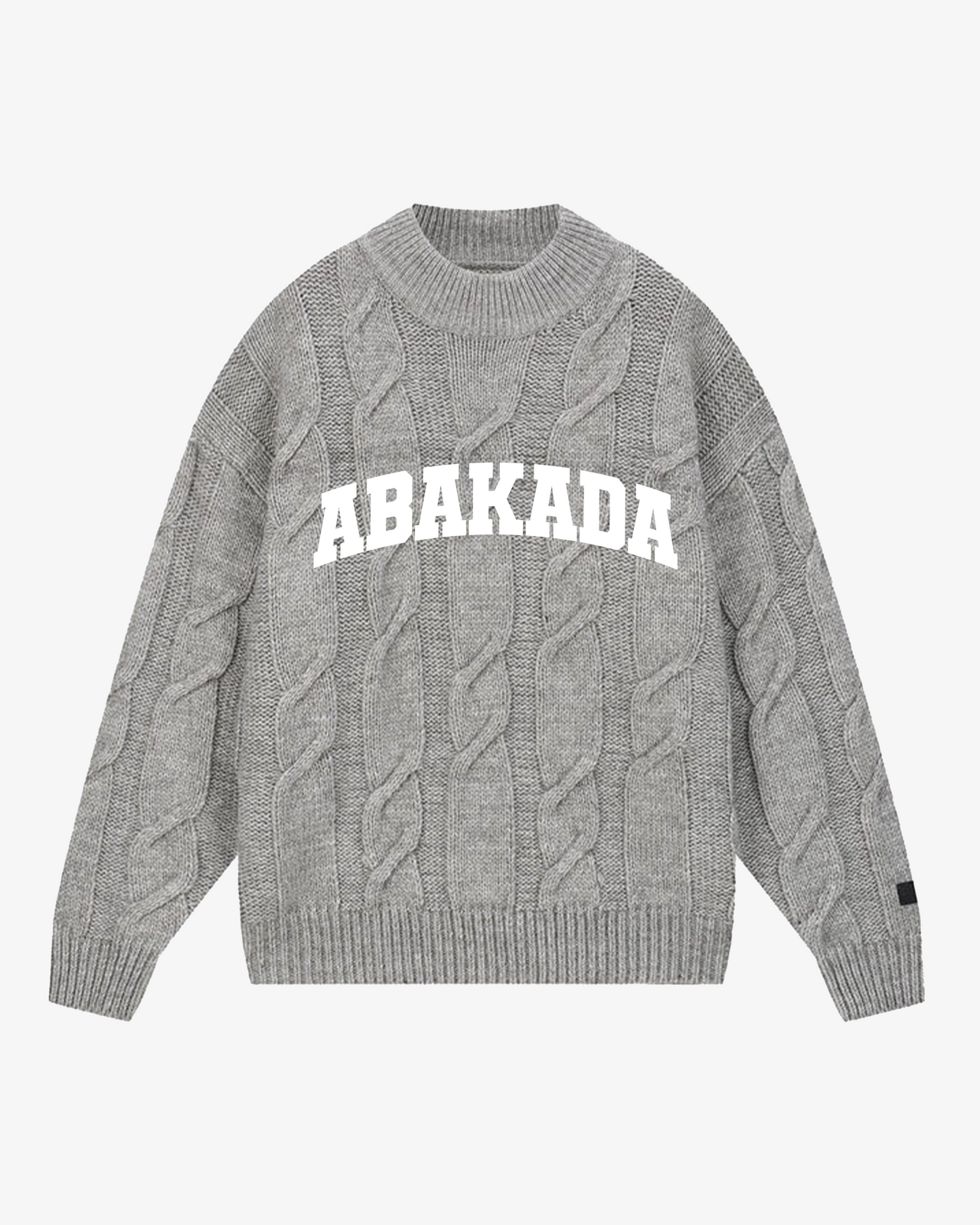 JACQUARD KNIT SWEATER (GREY)