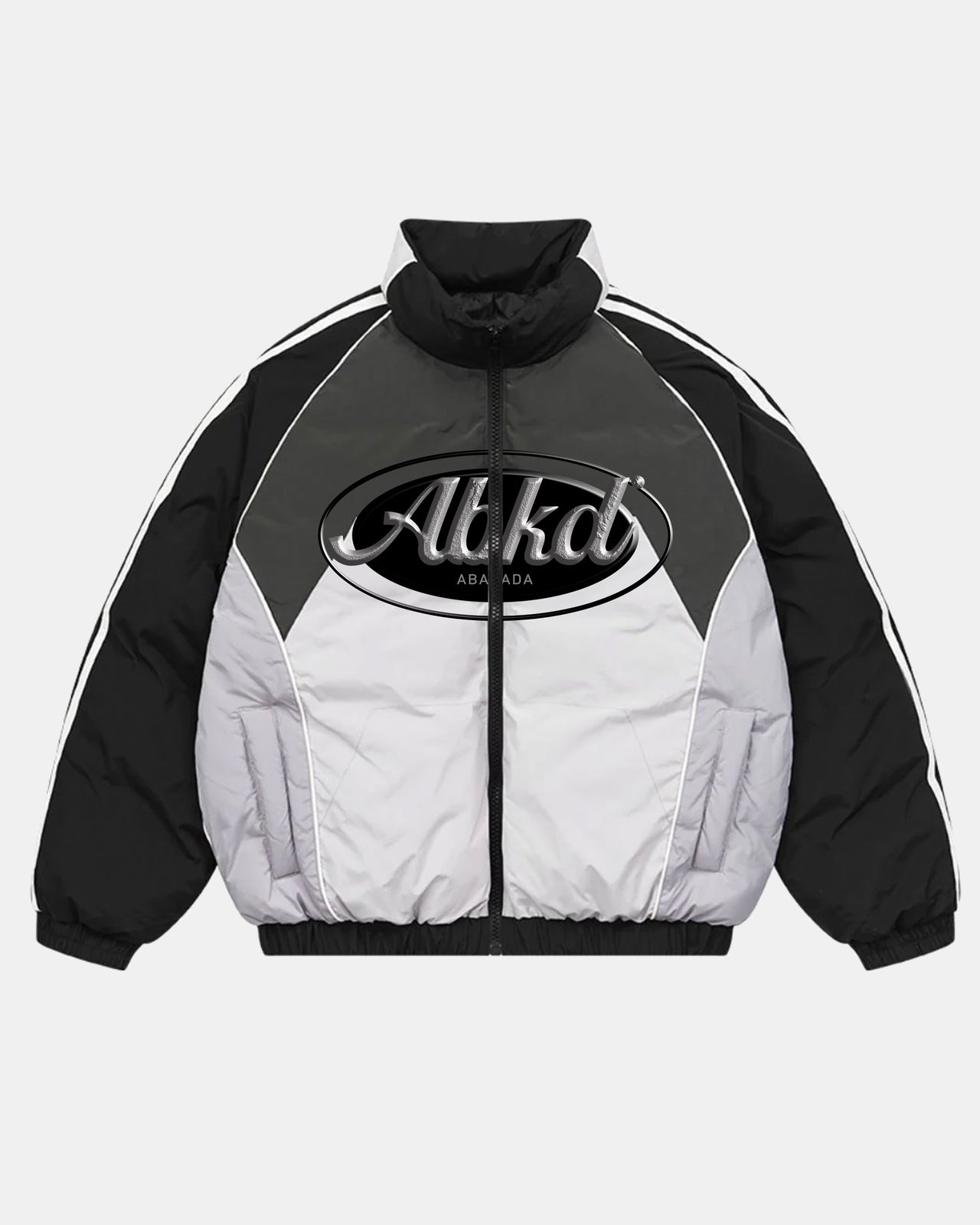 RACING PUFFER JACKET (BLACK/GREY)