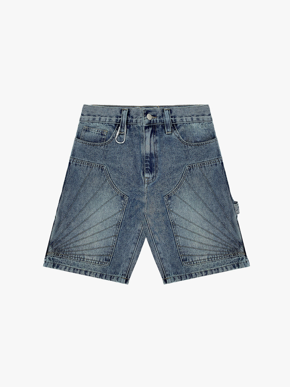 SUN RAY DENIM JORTS (WASHED DENIM)