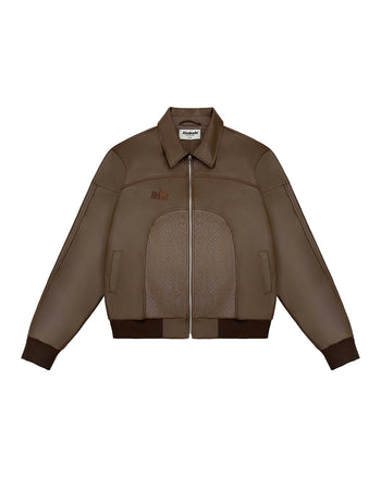 BANIG LEATHER JACKET (BROWN)