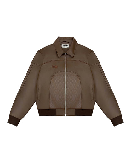 BANIG LEATHER JACKET (BROWN)