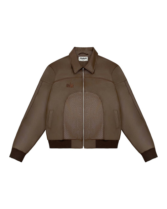 BANIG LEATHER JACKET (BROWN)