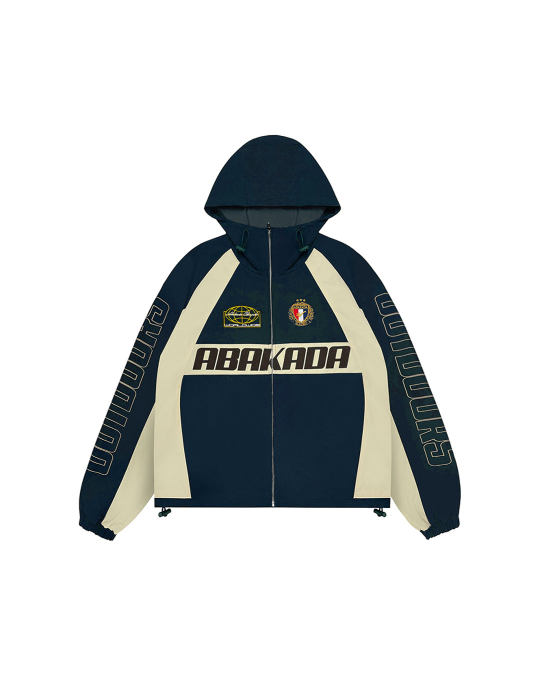 COLORBLOCK WINDBREAKER (BLUE/CREAM)