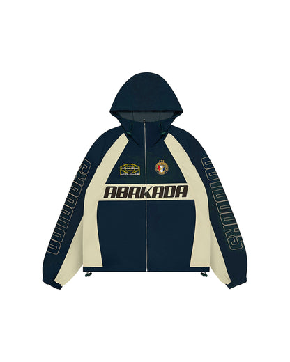 COLORBLOCK WINDBREAKER (BLUE/CREAM)
