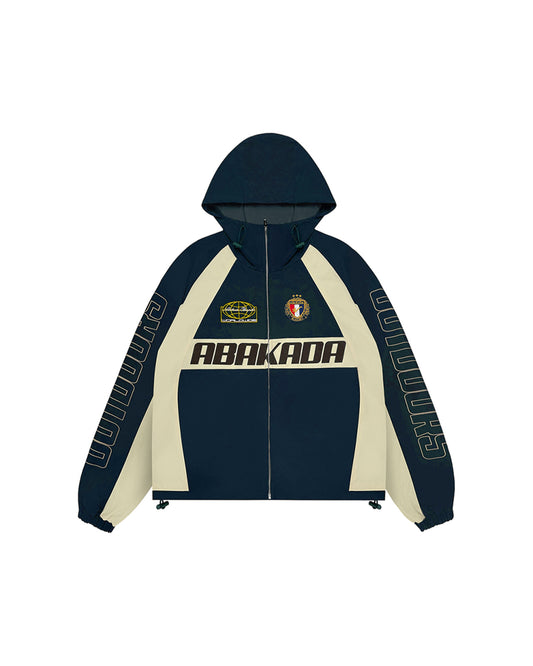 COLORBLOCK WINDBREAKER (BLUE/CREAM)