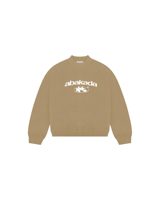 3 STAR KNITTED SWEATER (TAN)
