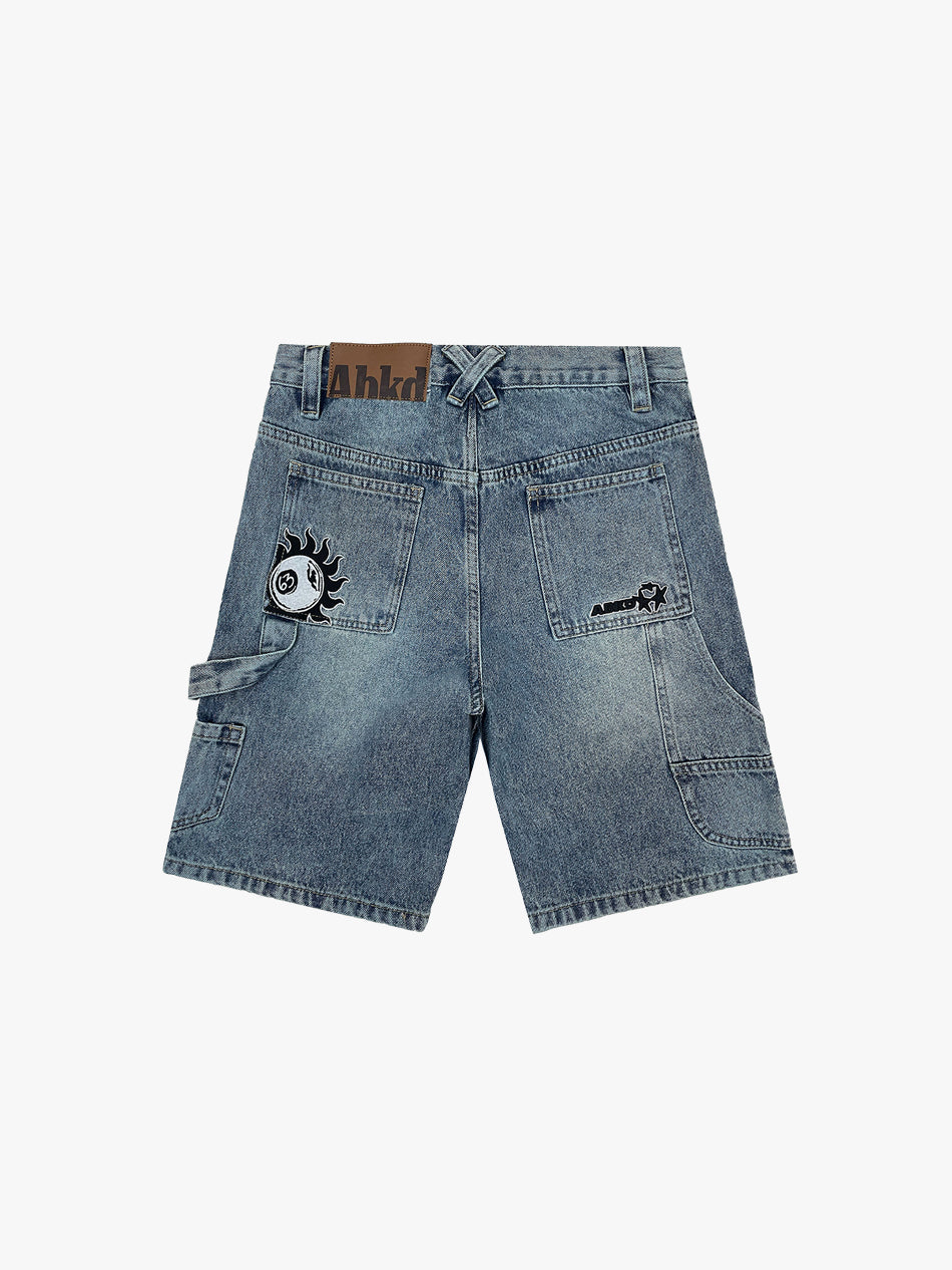 SUN RAY DENIM JORTS (WASHED DENIM)