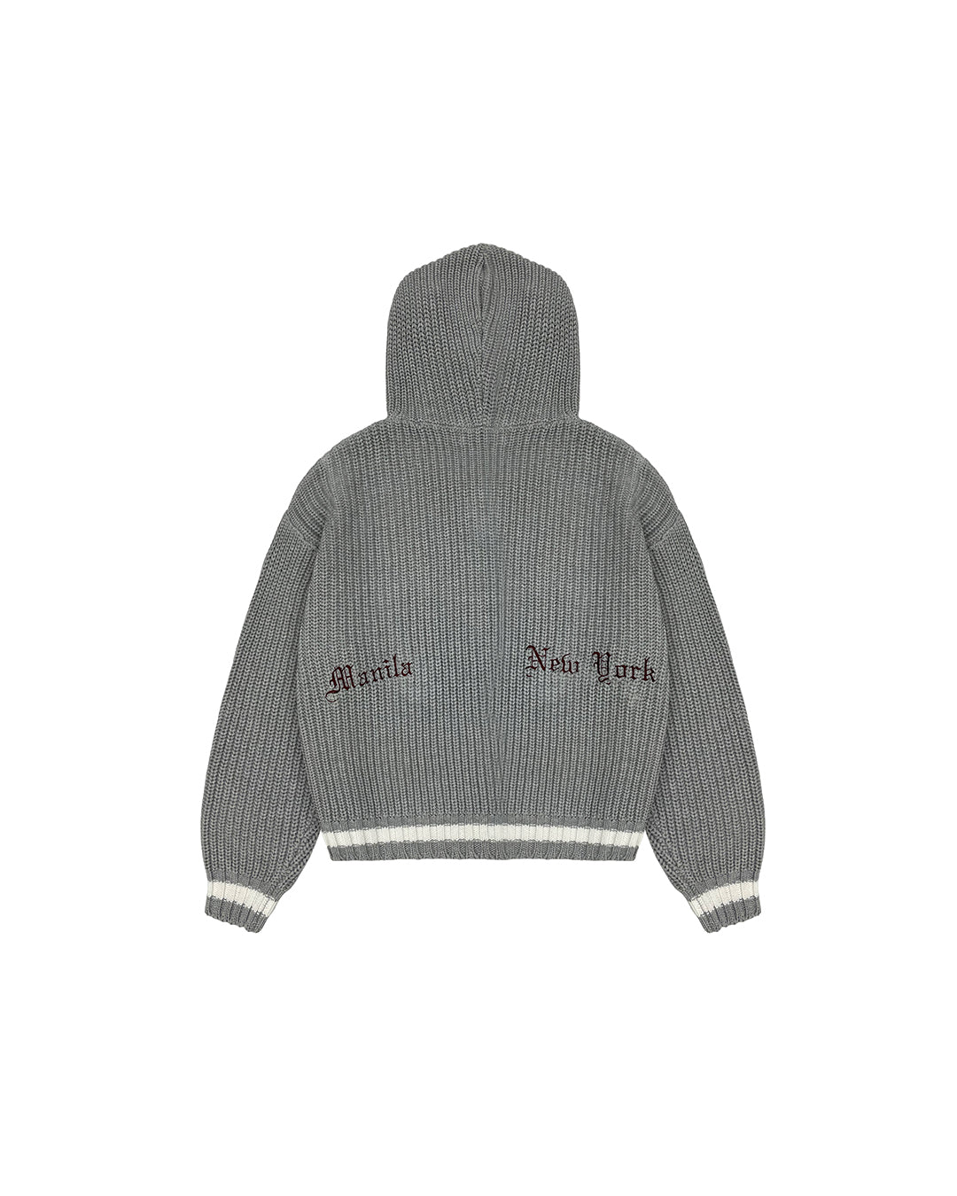 MANILA KNITTED ZIP-UP (GREY)