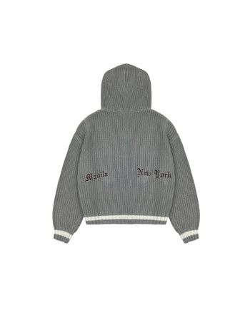 MANILA KNITTED ZIP-UP (GREY)