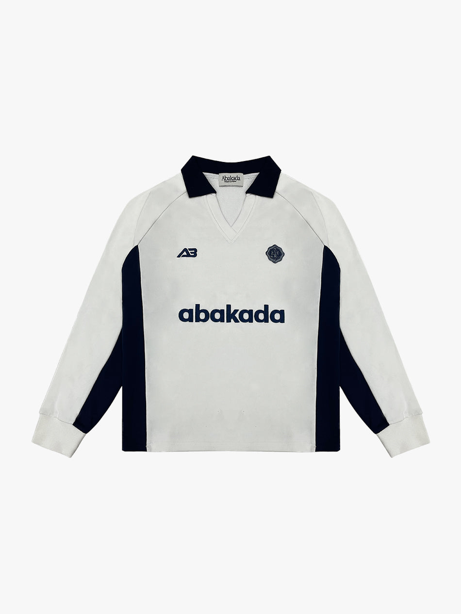 FOOTBALL LONGSLEEVE JERSEY (WHITE/NAVY)