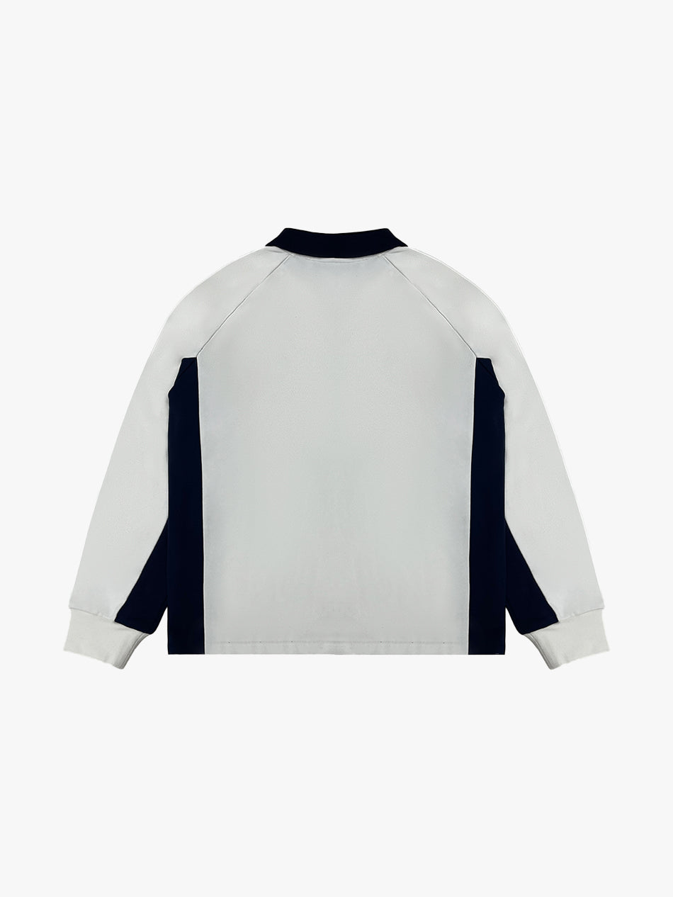 FOOTBALL LONGSLEEVE JERSEY (WHITE/NAVY)