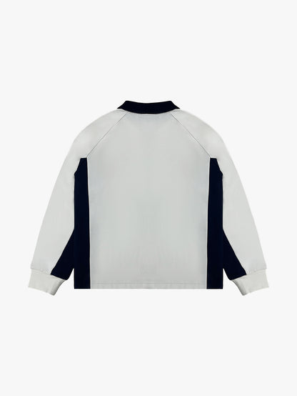 FOOTBALL LONGSLEEVE JERSEY (WHITE/NAVY)