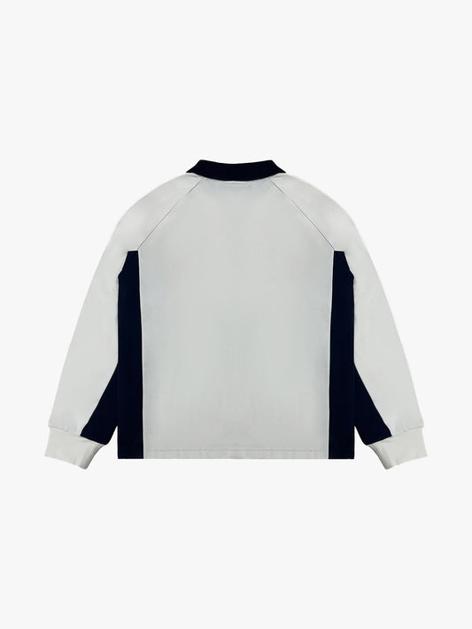 FOOTBALL LONGSLEEVE JERSEY (WHITE/NAVY)