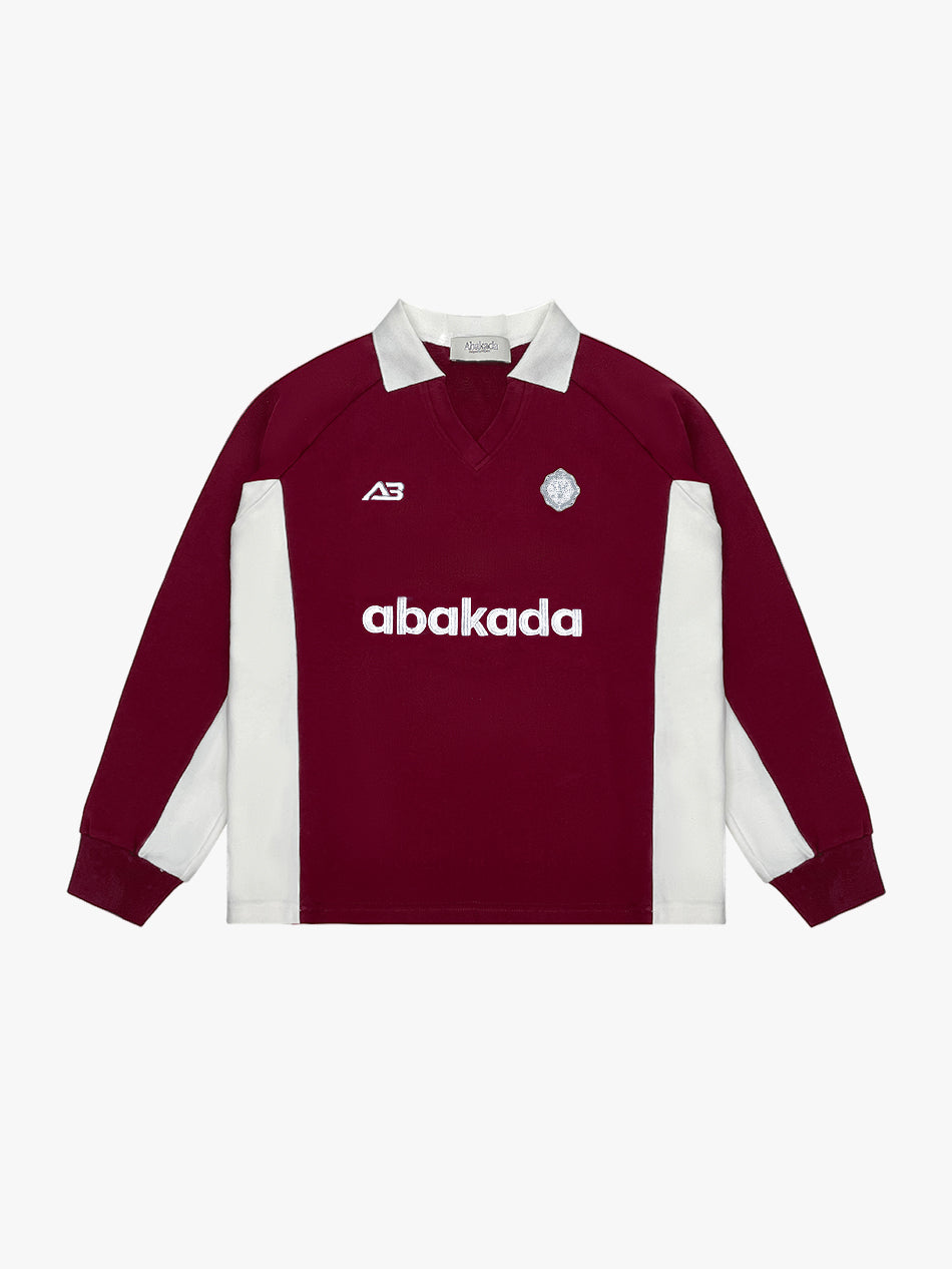 FOOTBALL LONGSLEEVE JERSEY (MAROON/WHITE)