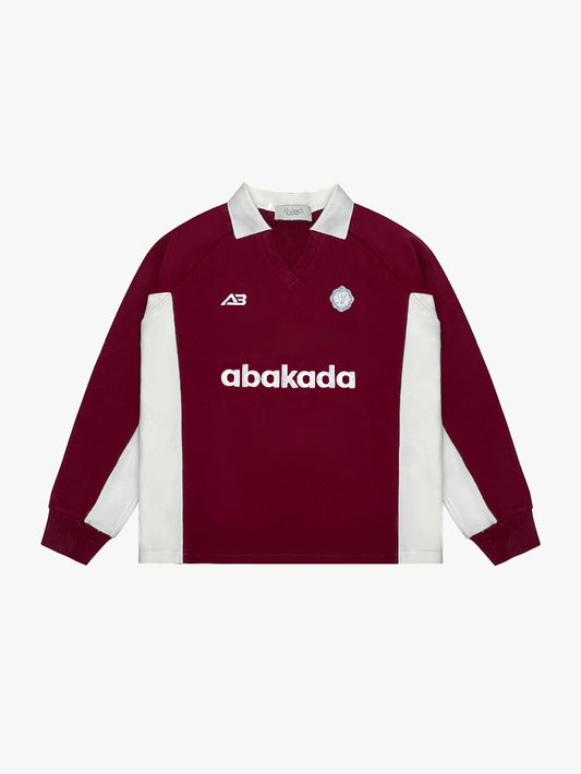 FOOTBALL LONGSLEEVE JERSEY (MAROON/WHITE)