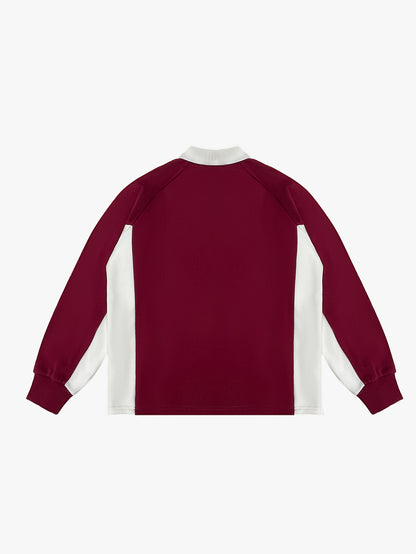 FOOTBALL LONGSLEEVE JERSEY (MAROON/WHITE)