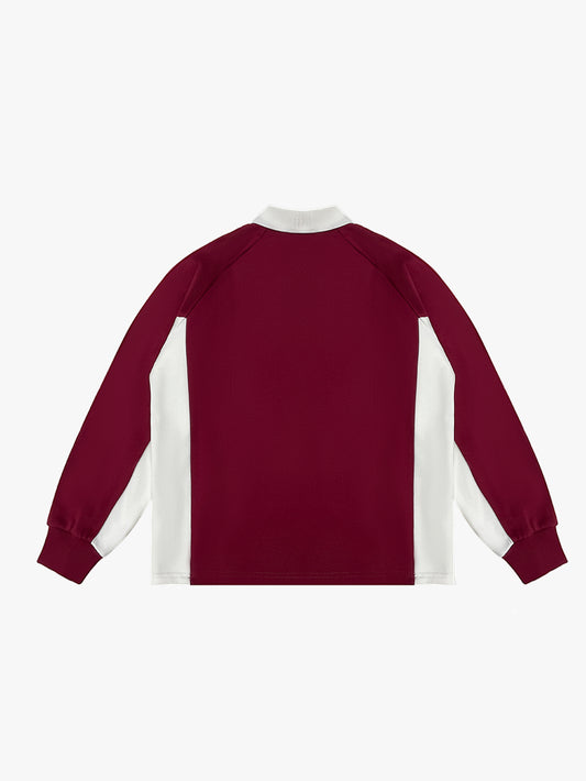 FOOTBALL LONGSLEEVE JERSEY (MAROON/WHITE)