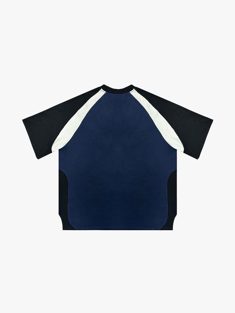 COLORBLOCK JERSEY TEE (NAVY/BLACK)