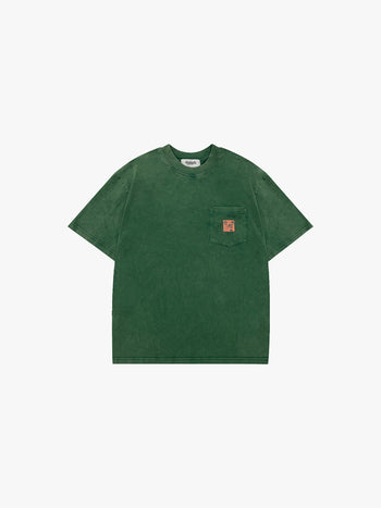 SMILE GRAPIKO POCKET TEES (WASHED GREEN)