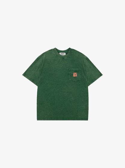 SMILE GRAPIKO POCKET TEES (WASHED GREEN)
