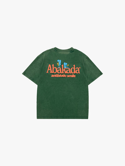 SMILE GRAPIKO POCKET TEES (WASHED GREEN)