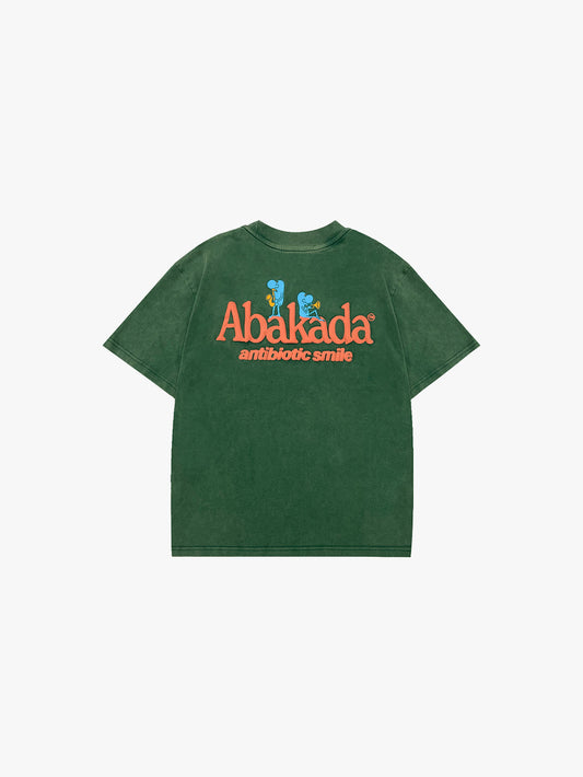 SMILE GRAPIKO POCKET TEES (WASHED GREEN)