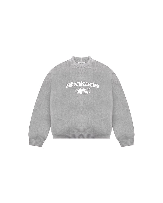 3 STAR KNITTED SWEATER (GREY)
