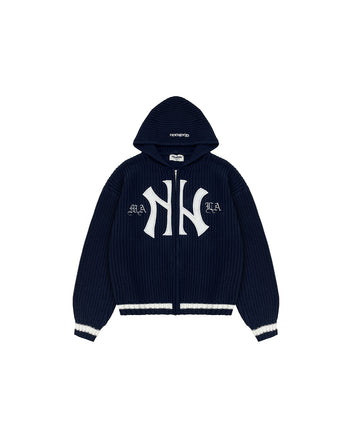 MANILA KNITTED ZIP-UP (NAVY)