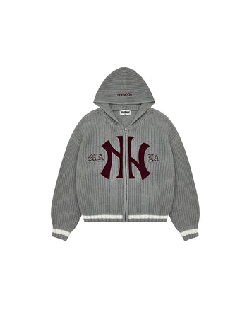 MANILA KNITTED ZIP-UP (GREY)