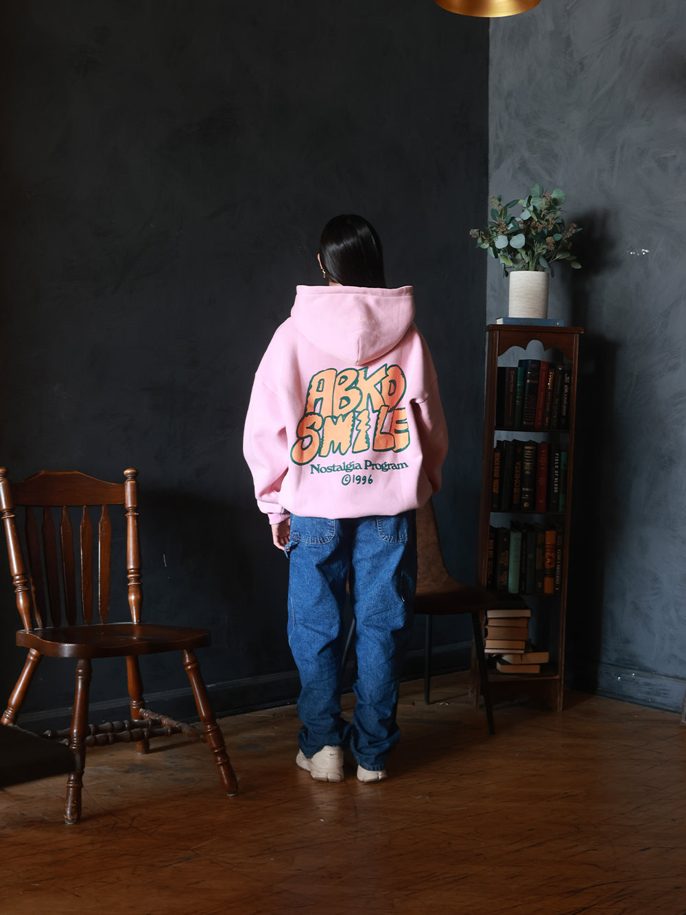 ABKD SMILE GRAPIKO HOODIE (PINK)