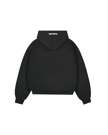 DISTRESSED PATCH ZIP-UP (DARK GREY)
