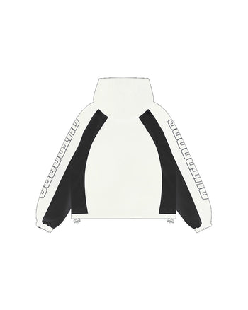 COLORBLOCK WINDBREAKER (WHITE/BLACK)
