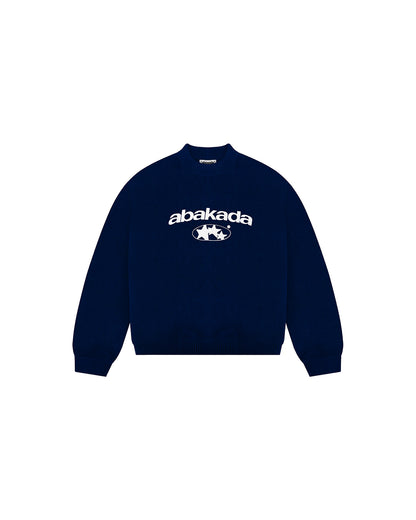 3 STAR KNITTED SWEATER (NAVY)