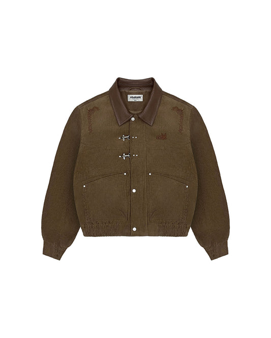 WEAVE COLLAR WORK JACKET (KHAKI)