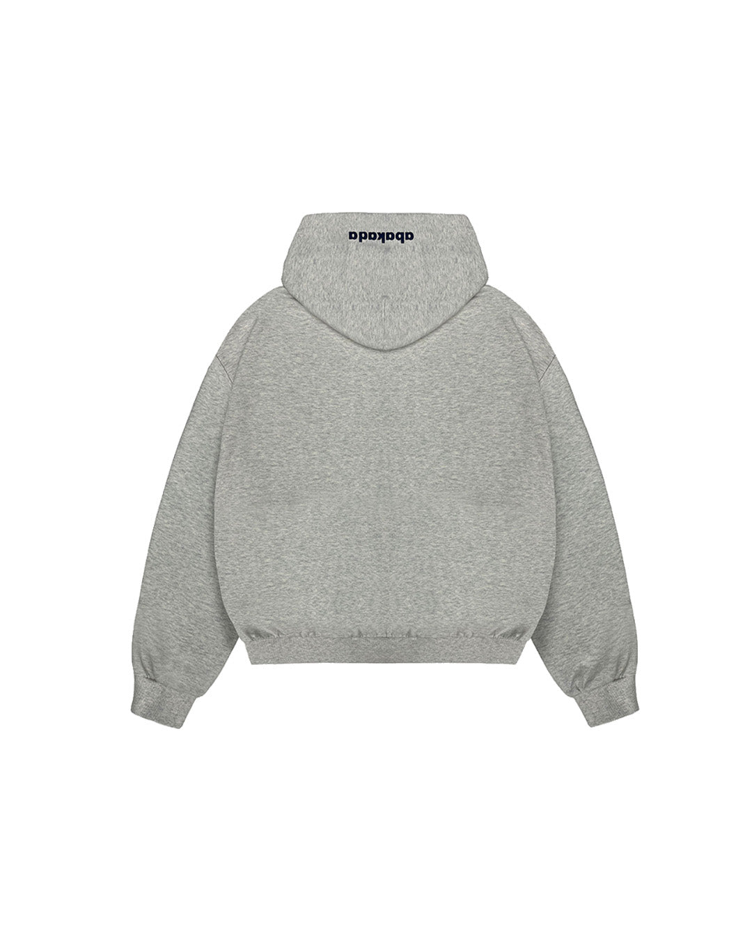 DISTRESSED PATCH ZIP-UP (LIGHT GREY)