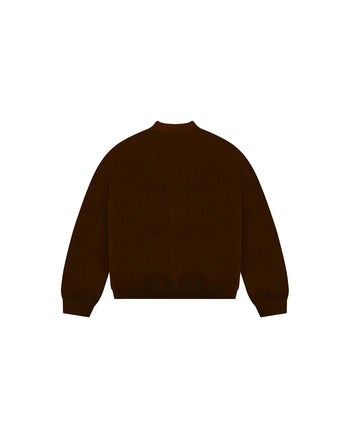 3 STAR KNITTED SWEATER (BROWN)