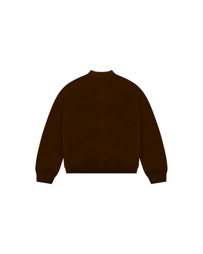 3 STAR KNITTED SWEATER (BROWN)