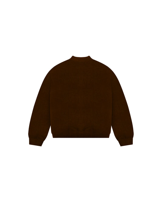 3 STAR KNITTED SWEATER (BROWN)
