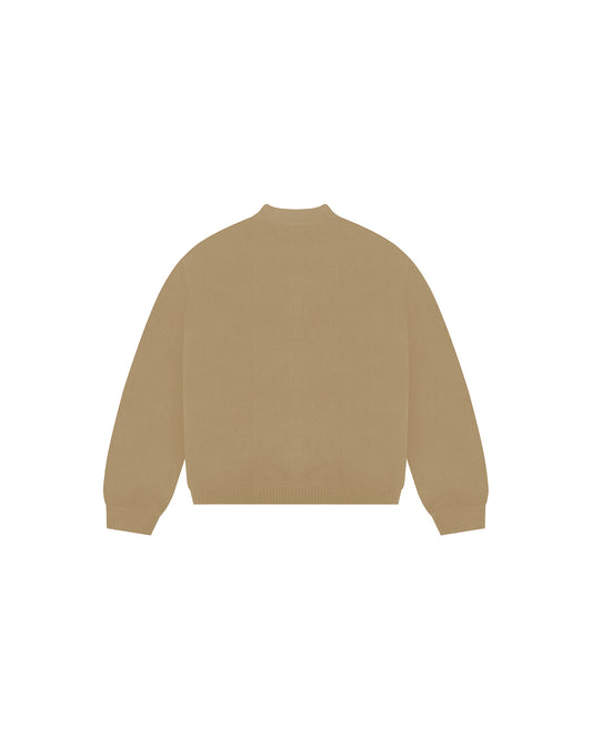 3 STAR KNITTED SWEATER (TAN)