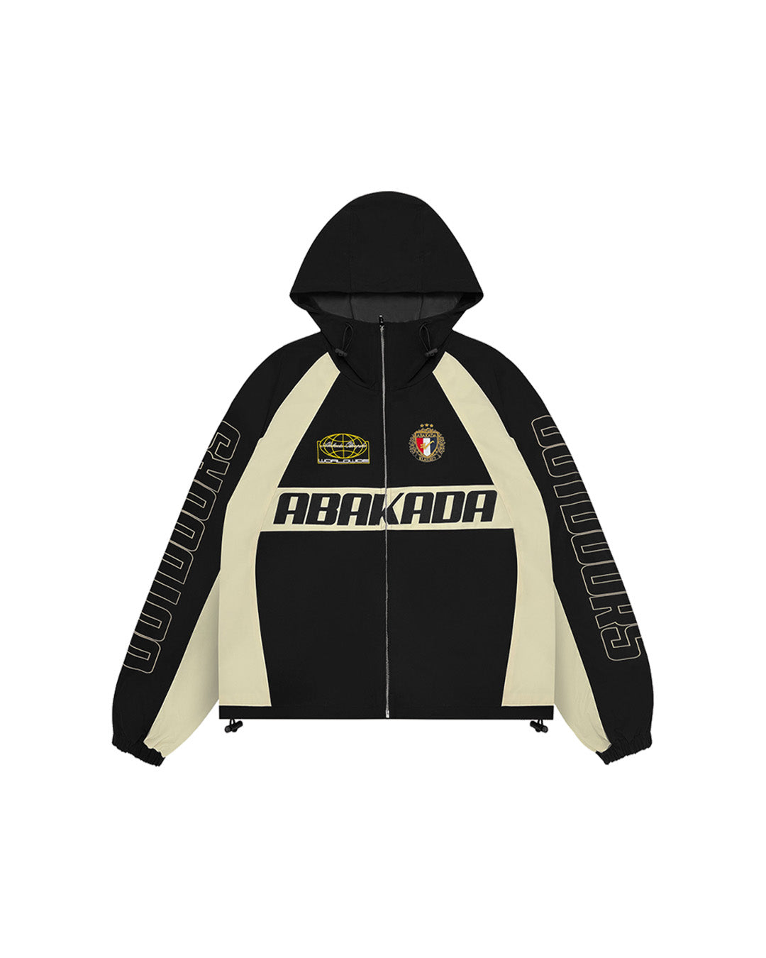 COLORBLOCK WINDBREAKER (BLACK/CREAM)