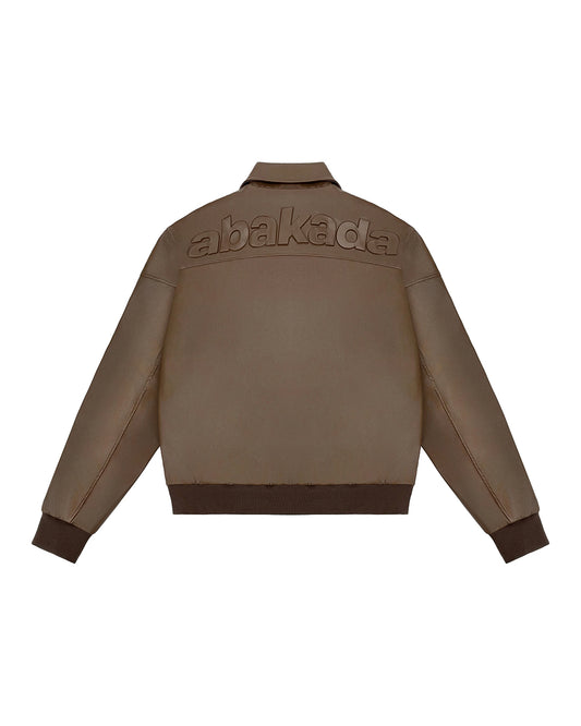BANIG LEATHER JACKET (BROWN)