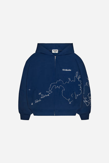 MAPA ZIP-UP HOODIE (NAVY)
