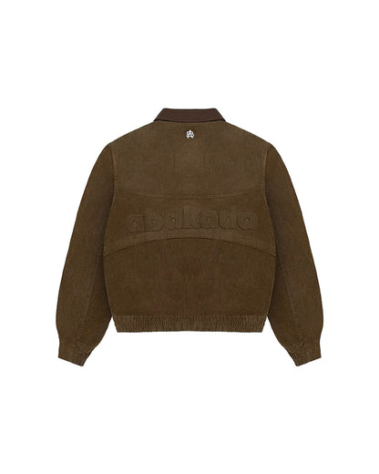 WEAVE COLLAR WORK JACKET (KHAKI)