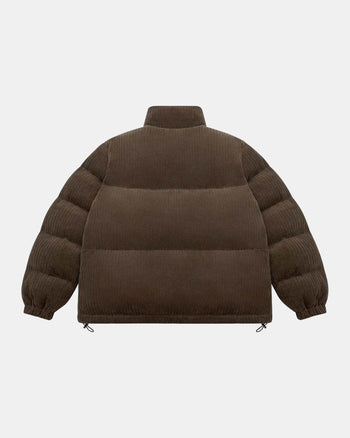 Corduroy Puffer Jacket (Brown)