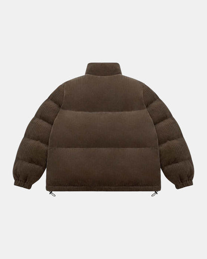 Corduroy Puffer Jacket (Brown)